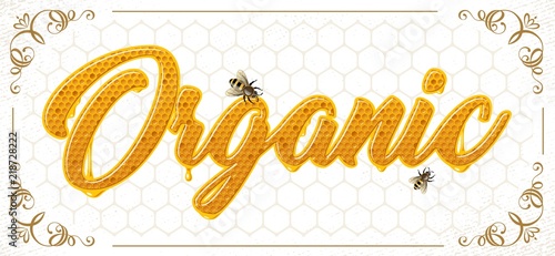 lettering with honeycomb patten