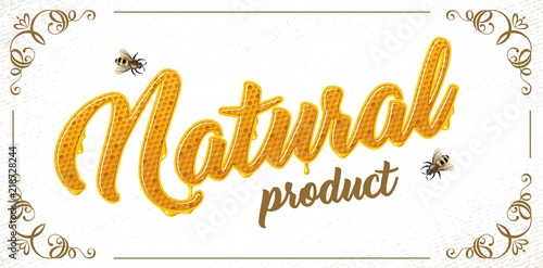 lettering with honeycomb patten