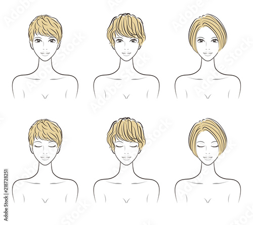 ヘアスタイルのイラスト
