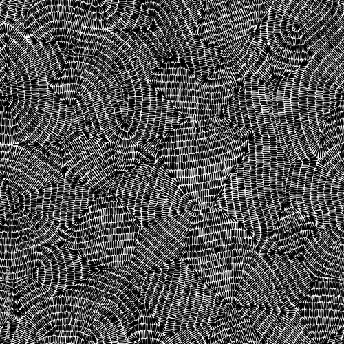 Embroidered geometric ornament. Black patches on a white background. Handmade. Embroidery, fancywork, sewing, hobby. Vector illustration.