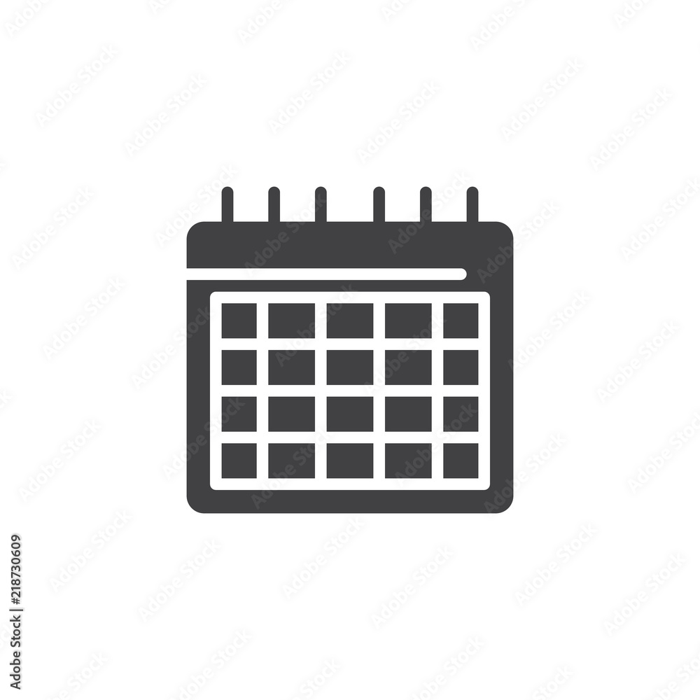 Calendar page vector icon. filled flat sign for mobile concept and web design. Reminder simple solid icon. Agenda Symbol, logo illustration. Pixel perfect vector graphics Calendar page vector icon. filled flat sign for mobile concept and web design. Reminder simple solid icon. Agenda Symbol, logo illustration. Pixel perfect vector graphics