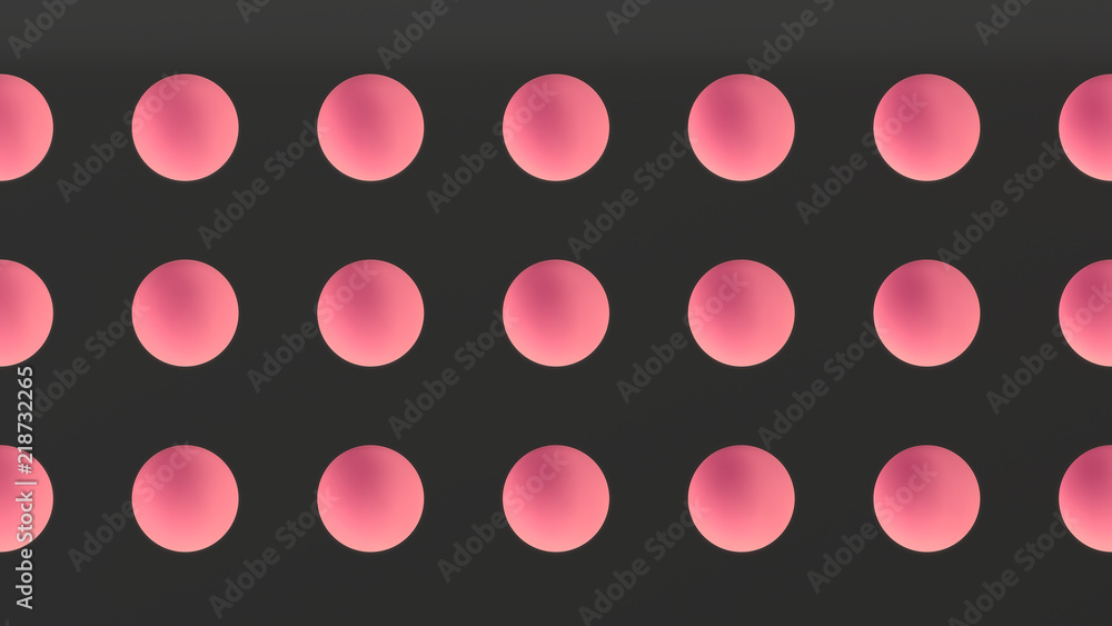 Pattern of hemisphere indents Pattern of hemisphere indents
