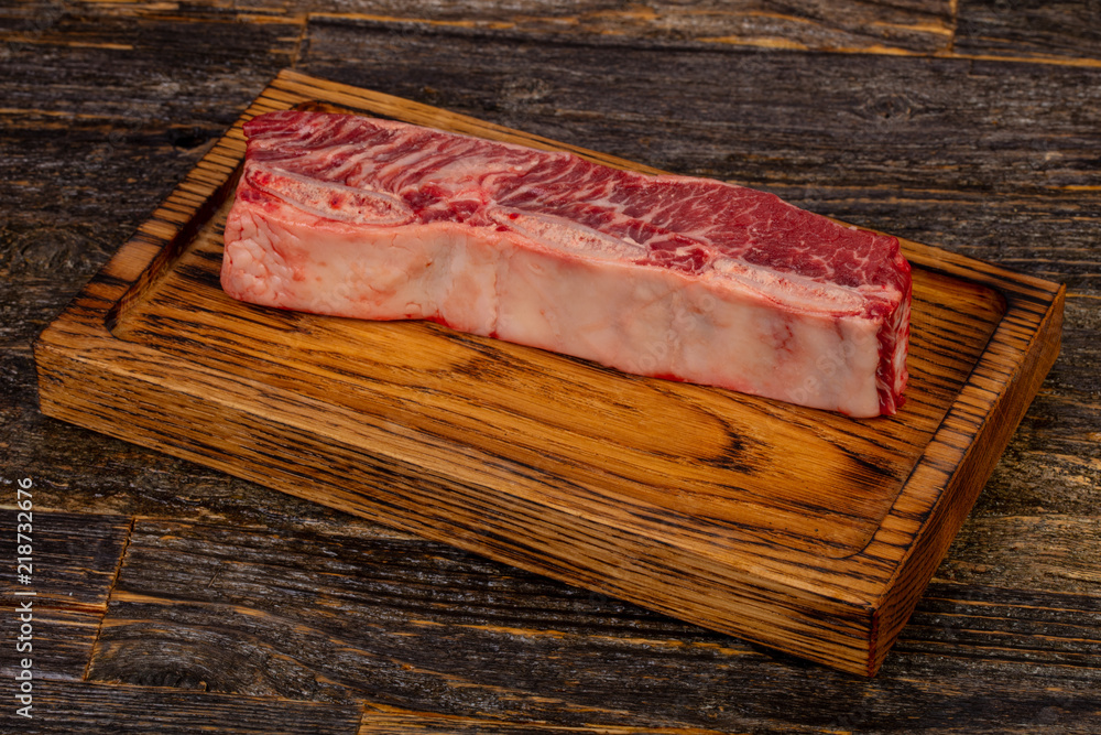 Raw beef steak Short Ribs