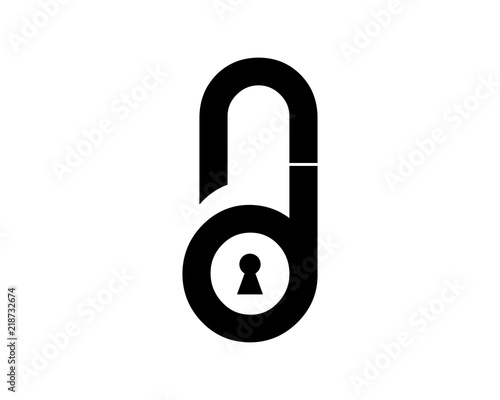 black silhouette padlock typography typeset typeface alphabet font image vector icon