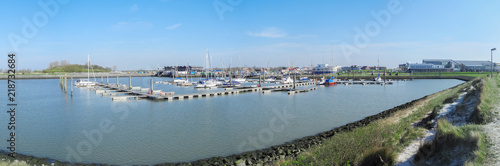 Bensersiel with marina Panorama photo