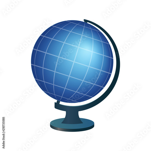 Template of the educational globe. Without maps  
