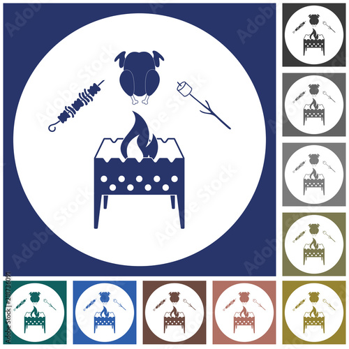 Brazier zephyr, kebab and chicken icon