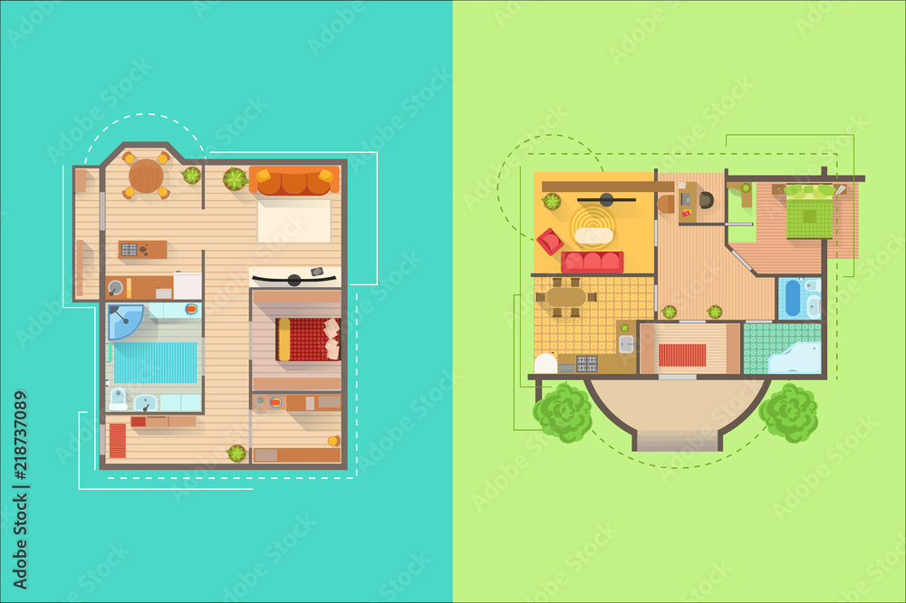 House Floor Interior Design Project View From Above House Floor Interior Design Project View From Above