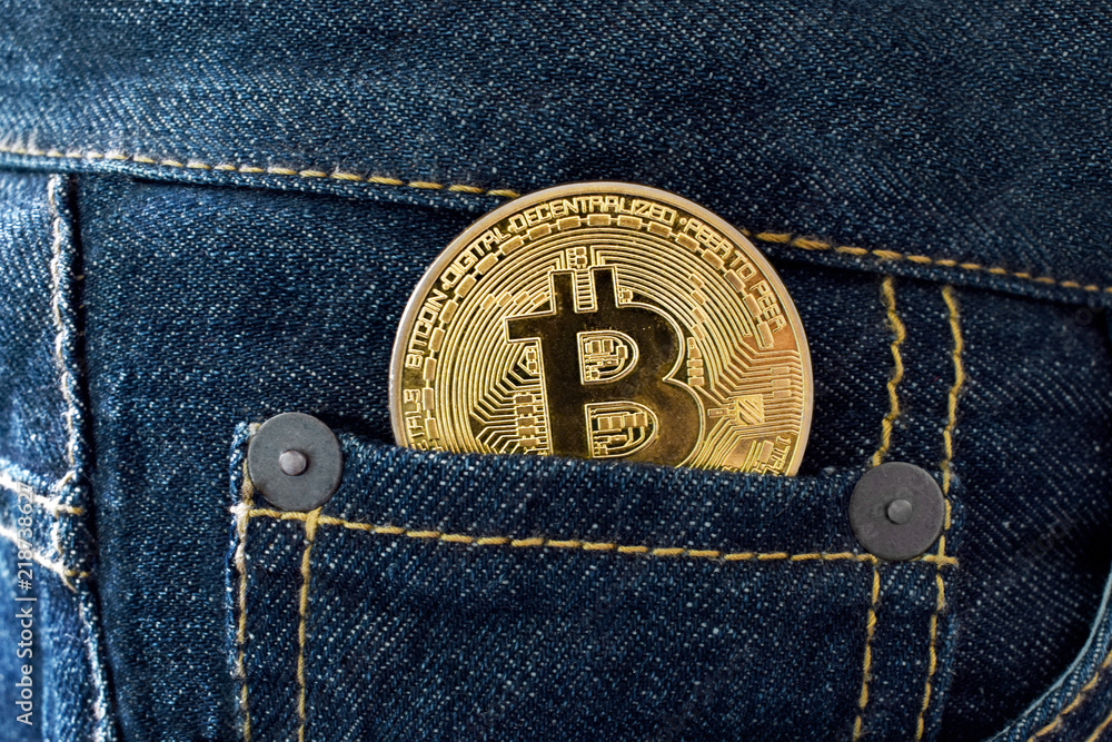 Golden bitcoin coin Golden bitcoin coin