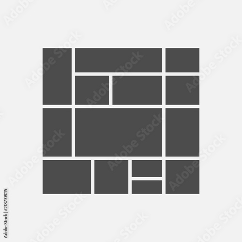 Mood Board isolated on white background. Vector illustration.