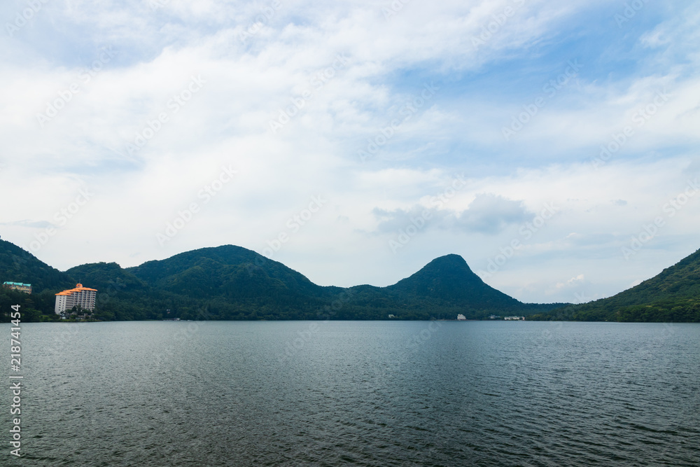 榛名湖の風景　榛名山　群馬県　日本