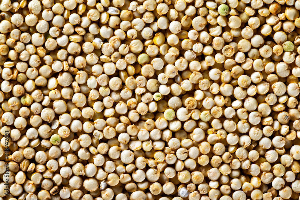 Quinoa grain top view background. Healthy super food pattern. Quinoa grain top view background. Healthy super food pattern.