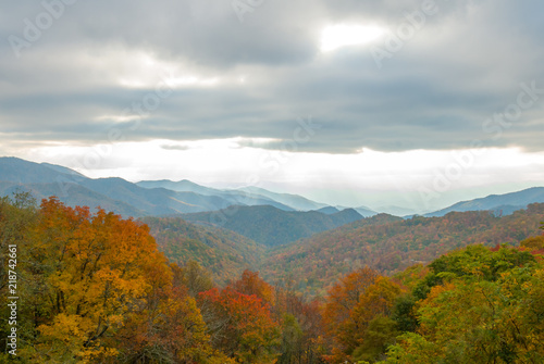 Smoky Mountain Panorama in Fall