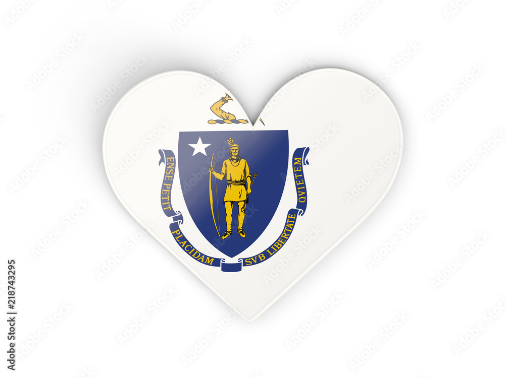 Heat with flag of massachusetts. United states local flags Heat with flag of massachusetts. United states local flags