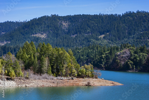 detail of lost creek lake, a reservoir on the Rogue River in Southern Oregon