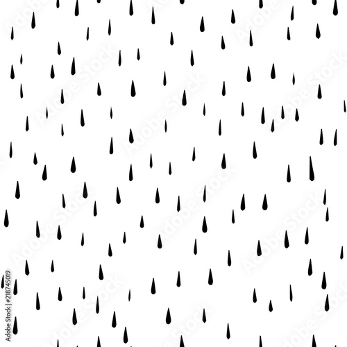 rain drops doodles pattern
