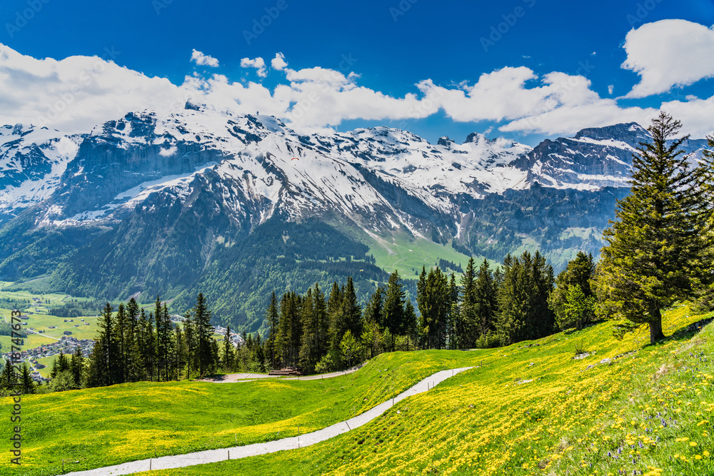 Fototapeta premium Switzerland, Engelberg Alps panoramic view