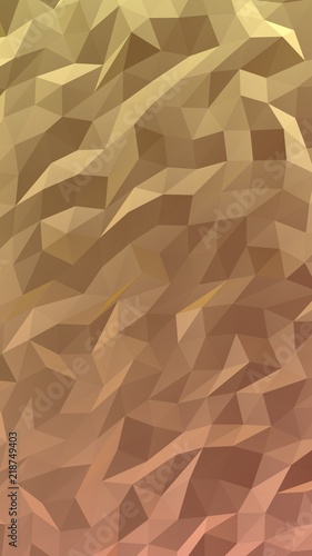 Abstract triangle geometrical orange background. Geometric origami style with gradient. 3D illustration