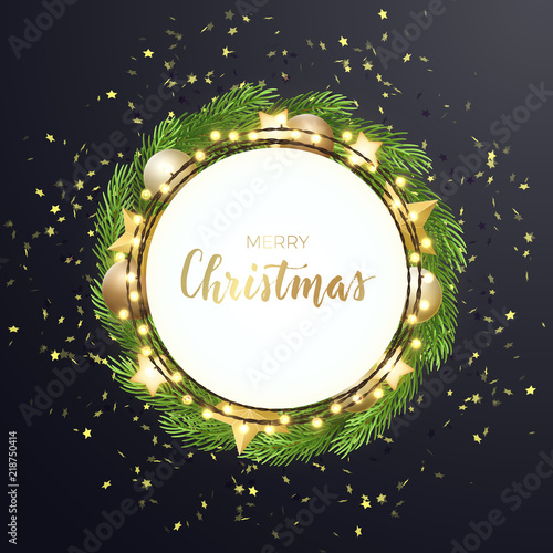 Round Christmas design with...