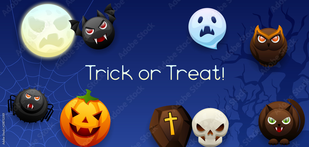 Happy Halloween greeting card. Happy Halloween greeting card.