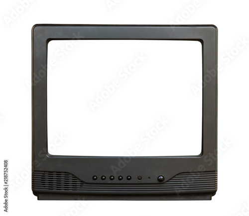 old television on isolated