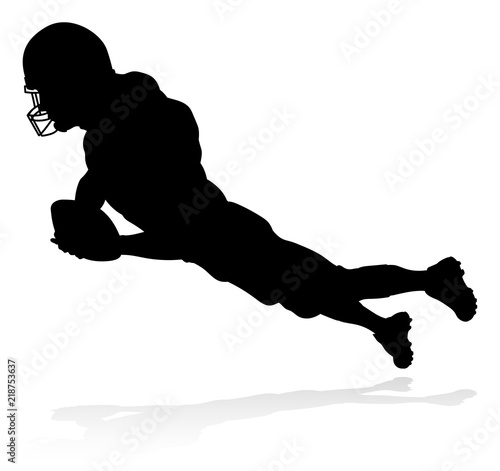 American Football Player Silhouette