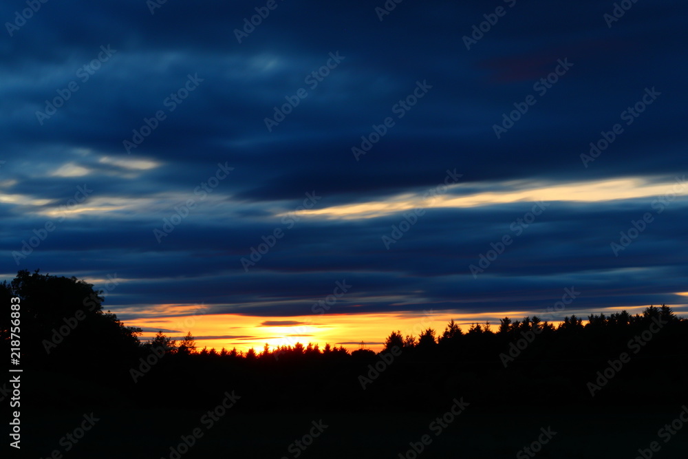 Cloudy sky and sunset Cloudy sky and sunset