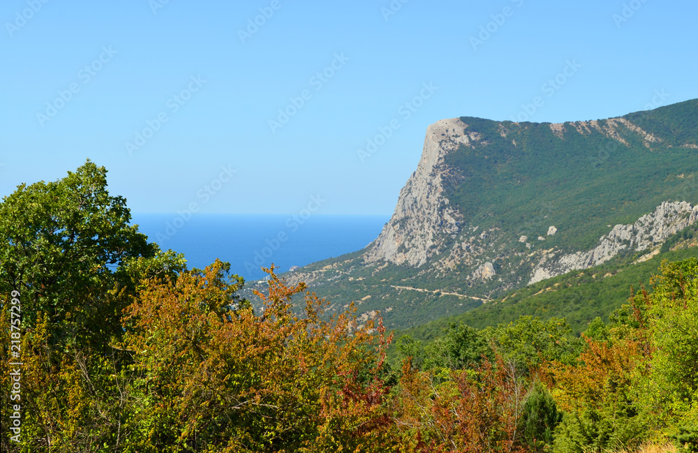 Crimea, rocks, view of the Black sea Crimea, rocks, view of the Black sea