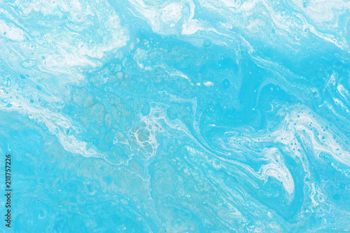 Light turquoise marble texture painted with acrylic colors