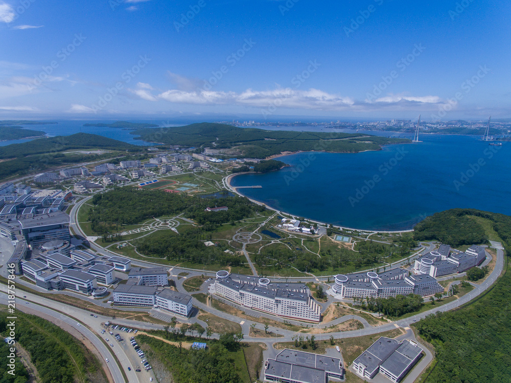 Fototapeta premium Campus of Far Eastern Federal University in Vladivostok