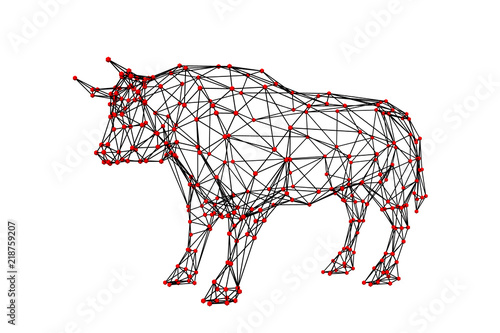 Abstract polygonal bull. Mo...