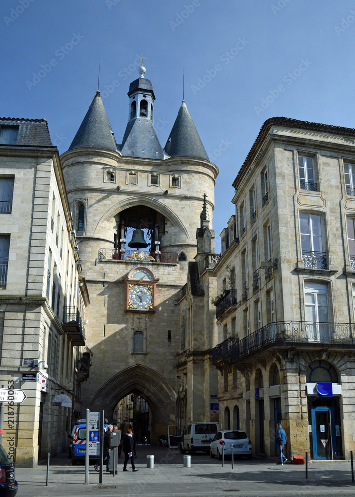 Clock tower in Bordeaux