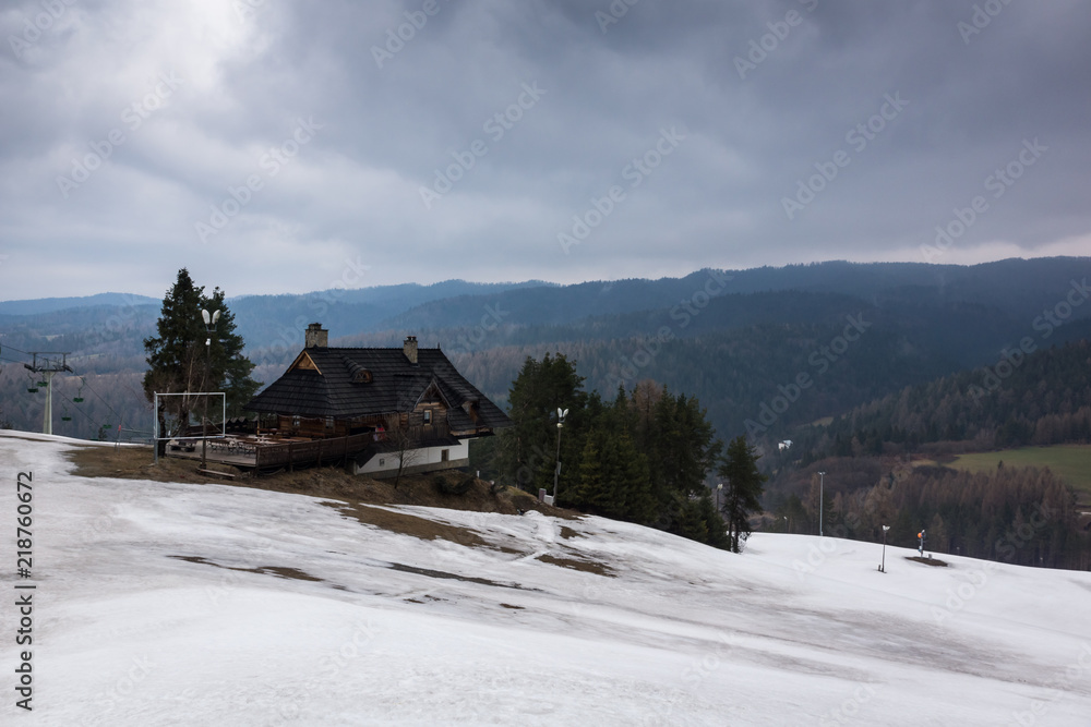 View from Wdzar peak in Kluszkowce, Pieniny, Poland