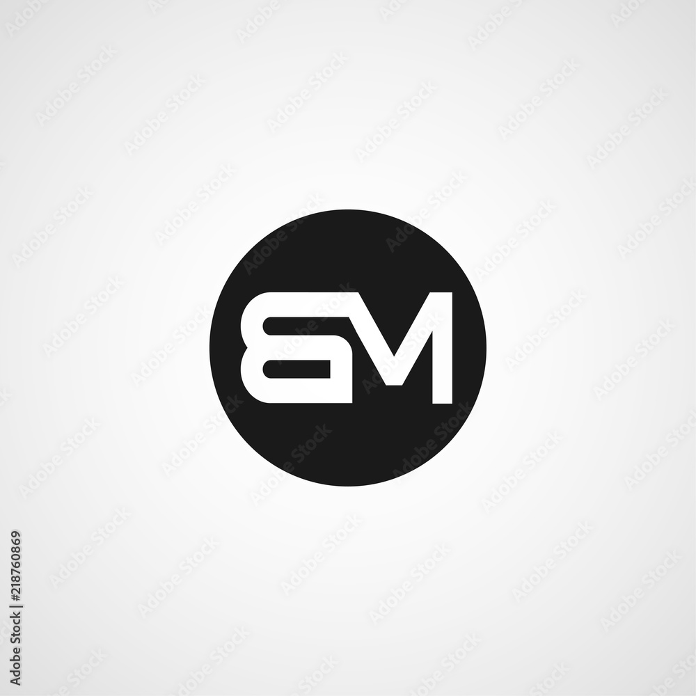 Initial Letter BM Logo Template Design Initial Letter BM Logo Template Design