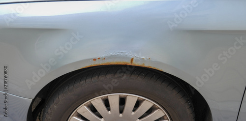 Schilderij op canvas PKW Auto Rost am Radlauf rostig verrosteter Kotflügel