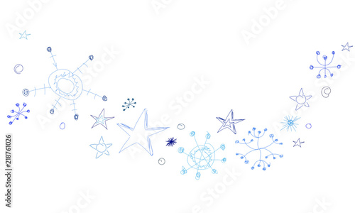 Stern Sterne Welle Wellen Band Banner Eis Blau Winter Schnee Flocken Schneeflocken