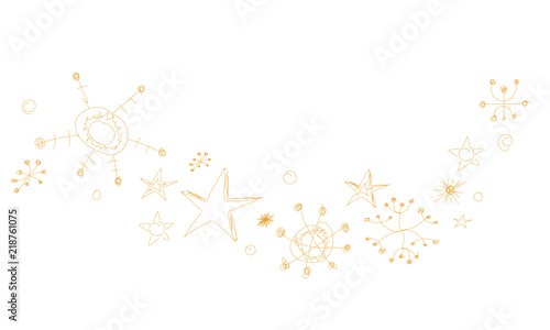 Weihnachten Symbole Band Banner Stern Sterne Schneeflocken Schnee Flocken Gold 