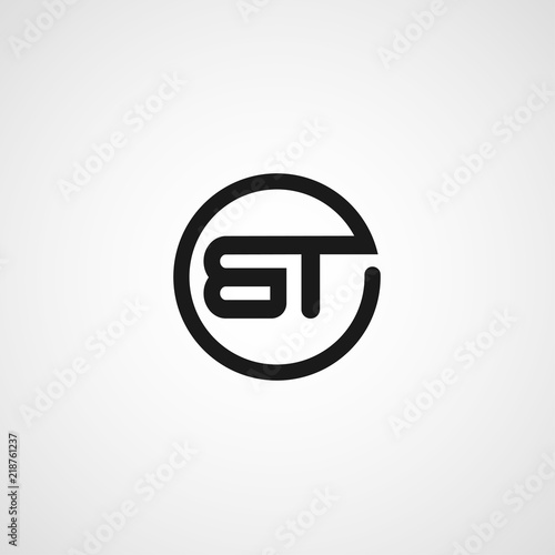 Initial Letter BT Logo Template Design