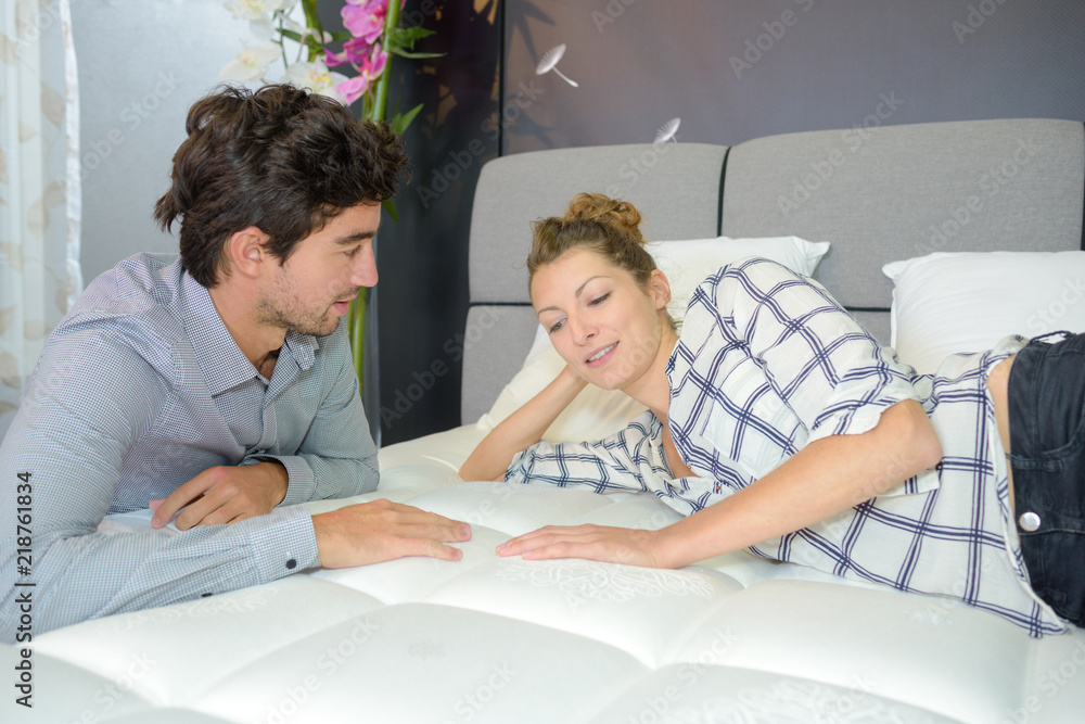 young couple dating on a hotel bedroom young couple dating on a hotel bedroom
