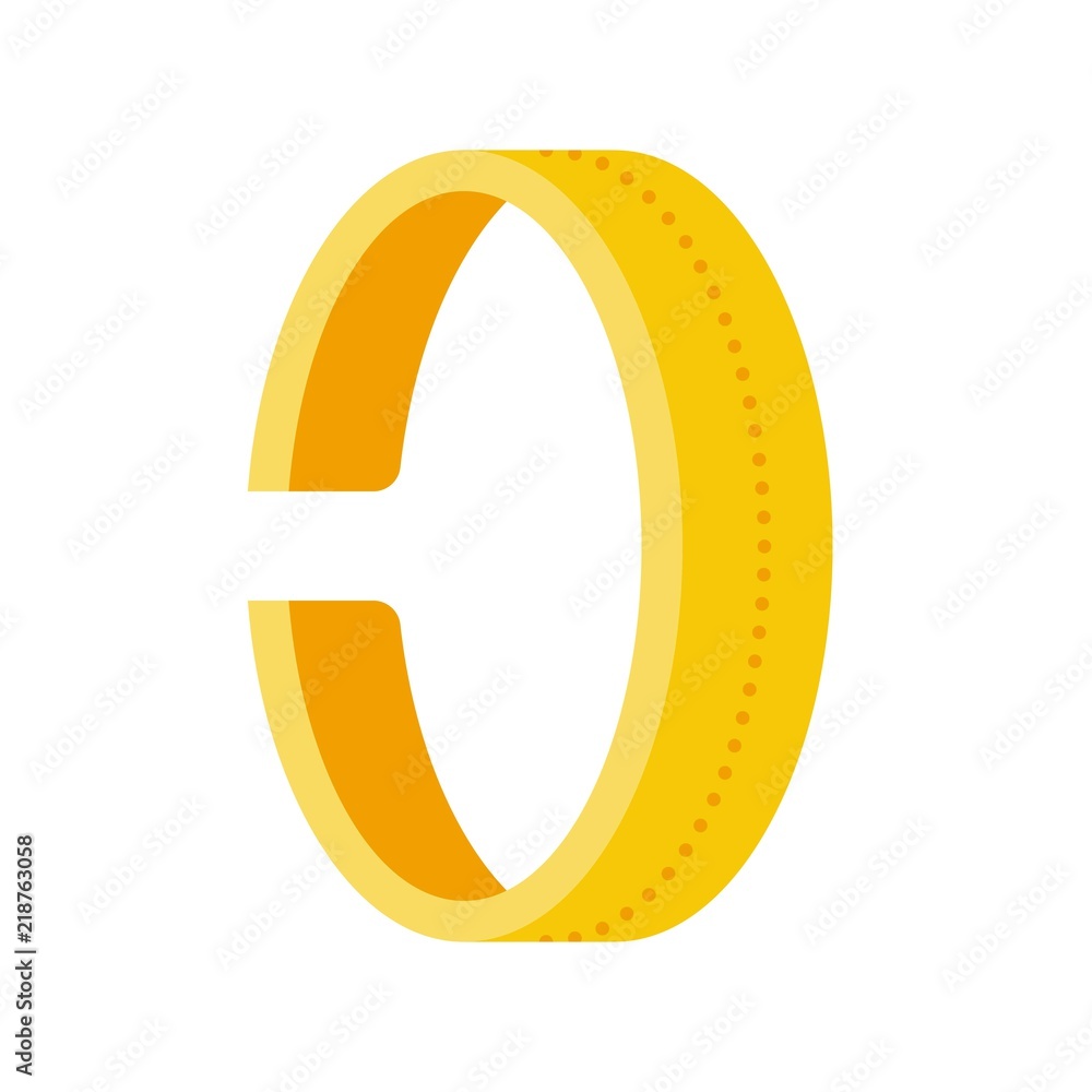 gold cuff bracelet, jewelry related icon, flat design gold cuff bracelet, jewelry related icon, flat design