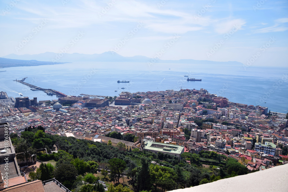 panorama of naples seen from castel sant' elmo