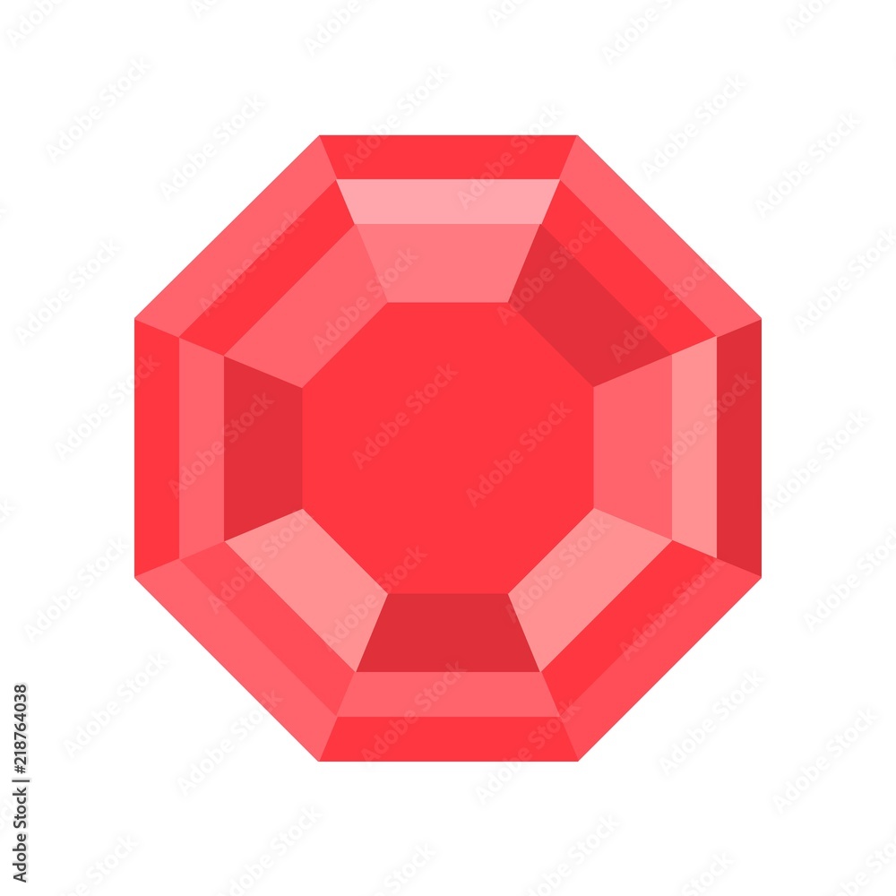 ruby, jewelry related icon, flat design ruby, jewelry related icon, flat design