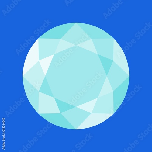 diamond, jewelry related icon, flat design