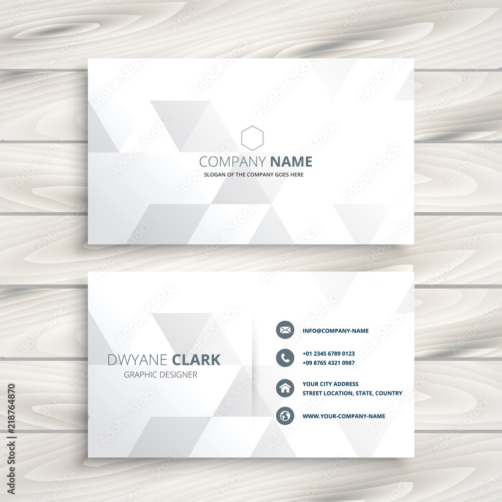 Fototapeta premium elegant white business card design