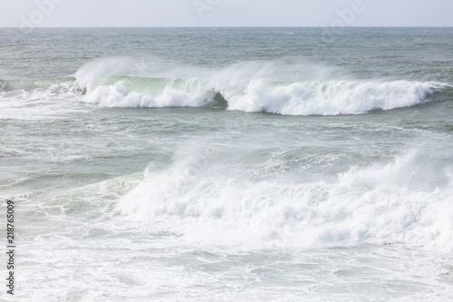 Detailed Atlantic stormy big wave. Stormy ocean seascape © Nickolay Khoroshkov
