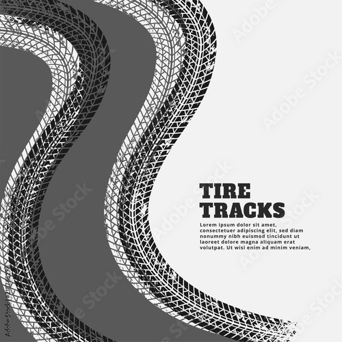 tire track print marks background