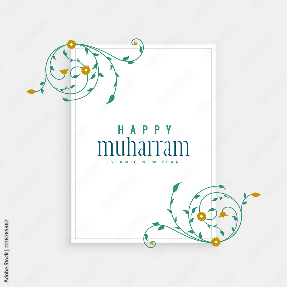 elegant happy muharram background with islamic floral design Stock Vector |  Adobe Stock