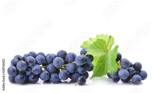 Grapes on a white background