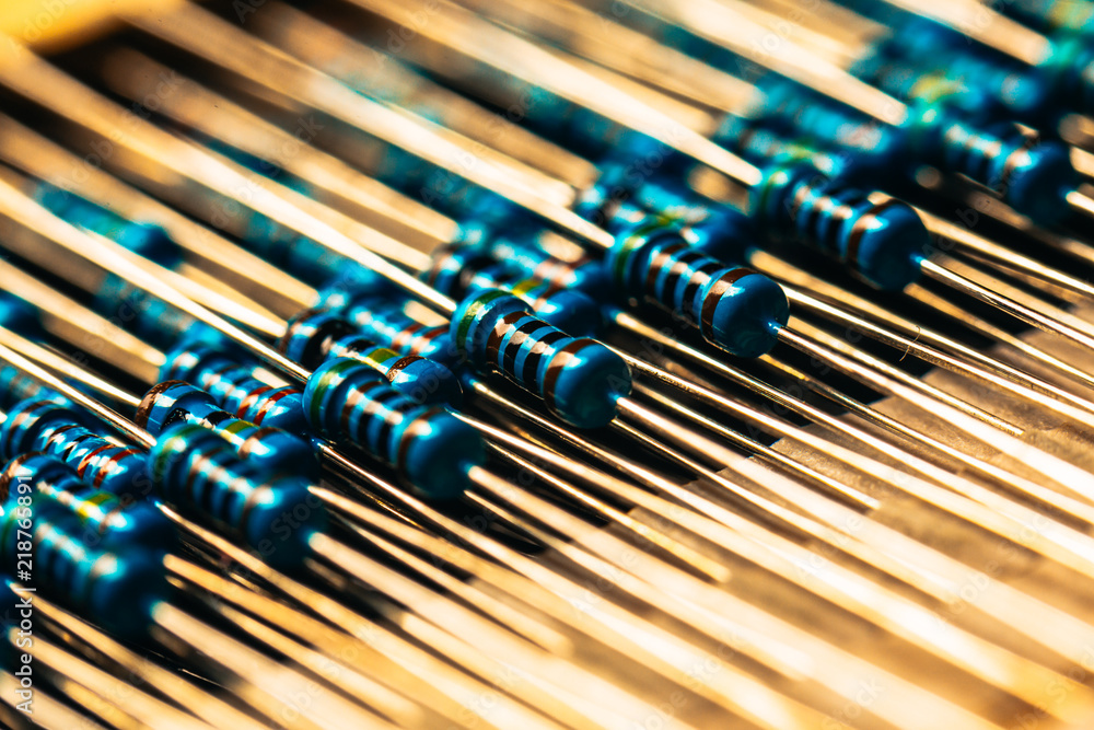 many new resistors stay together in close-ups many new resistors stay together in close-ups