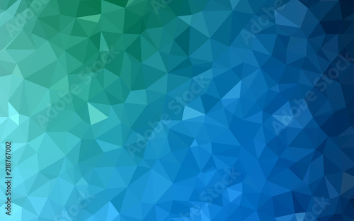 Light Blue, Green vector gradient triangles texture.